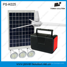 Sistema de iluminação 7ah solar portátil com carregamento do telefone do ventilador